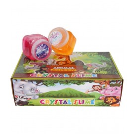 Penyan™ Crystal Slime Pack of 2, 150 Grm Bottle, With Animal Inside, Non Toxic DIY Crystal Clay Soft Slime Magic Mud in Assorted Colors Set Toy Gifts ( Age 3+ Year )