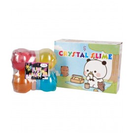 Penyan™ Crystal Slime Pack of 4, 150 Grm Teddy Bottle, With Unicorn Inside, Non Toxic DIY Crystal Clay Soft Slime Magic Mud in Assorted Colors Set Toy Gifts ( Age 3+ Year )