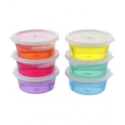 Penyan™ Crystal Slime Pack of 6, Non Toxic DIY Crystal Clay Soft Slime Magic Mud in Assorted Colors Set Toy Gifts ( Age 3+ Year )
