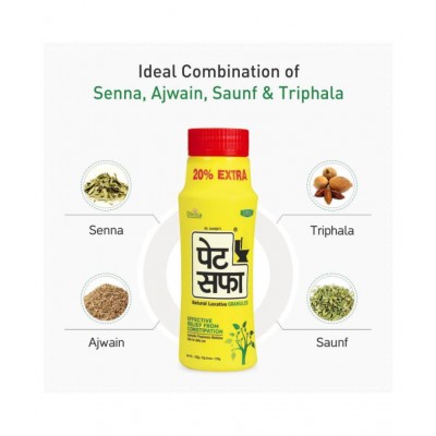 Pet Saffa Natural Laxative Granules 120gm, Pack of 10 (Helpful in Constipation, Gas, Acidity, Kabz), Ayurvedic Medicine