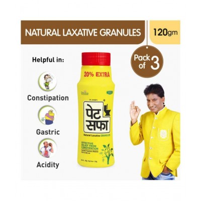 Pet Saffa Natural Laxative Granules 120gm (Pack of 3) + 30 Tablets (Pack of 3) Combo Pack (Helpful in Constipation, Gas, Acidity, Kabz), Ayurvedic Medicine