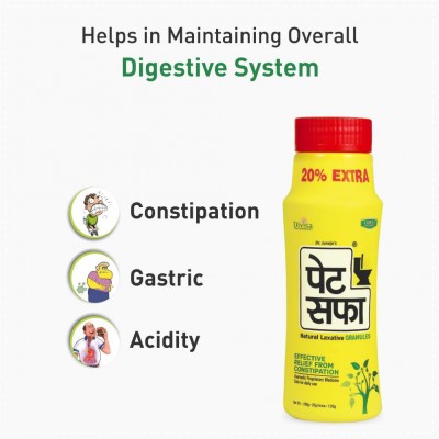 Pet Saffa Natural Laxative Granules 120gm, Pack of 4 (Helpful in Constipation, Gas, Acidity, Kabz), Ayurvedic Medicine
