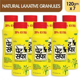 Pet Saffa Natural Laxative Granules 120gm, Pack of 7 (Helpful in Constipation, Gas, Acidity, Kabz), Ayurvedic Medicine