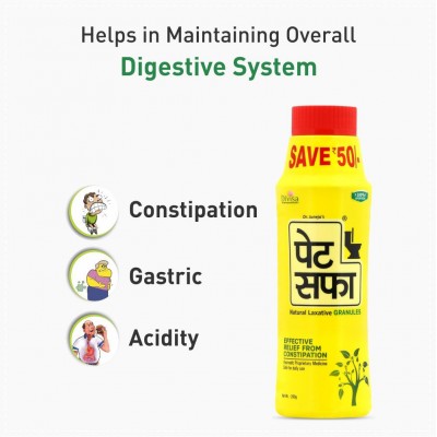 Pet Saffa Natural Laxative Granules 200gm, Pack of 4 (Helpful in Constipation, Gas, Acidity, Kabz), Ayurvedic Medicine