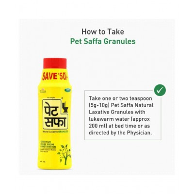 Pet Saffa Natural Laxative Granules 200gm, Pack of 7 (Helpful in Constipation, Gas, Acidity, Kabz), Ayurvedic Medicine