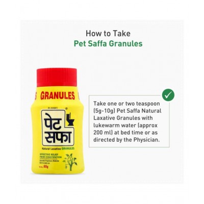 Pet Saffa Natural Laxative Granules 60gm, Pack of 12 (Helpful in Constipation, Gas, Acidity, Kabz), Ayurvedic Medicine