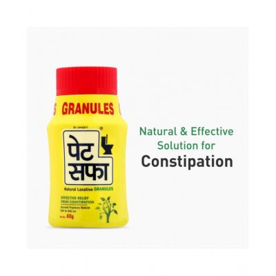 Pet Saffa Natural Laxative Granules 60gm, Pack of 6 (Helpful in Constipation, Gas, Acidity, Kabz), Ayurvedic Medicine