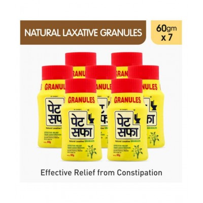 Pet Saffa Natural Laxative Granules 60gm, Pack of 7 (Helpful in Constipation, Gas, Acidity, Kabz), Ayurvedic Medicine