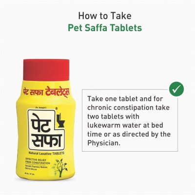 Pet Saffa Natural Laxative Tablets 30 Tablets, Pack of 5 (Helpful in Constipation, Gas, Acidity, Kabz), Ayurvedic Medicine