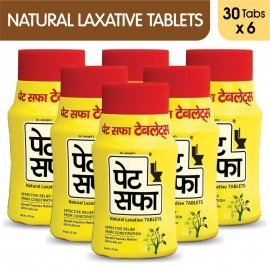 Pet Saffa Natural Laxative Tablets 30 Tablets, Pack of 6 (Helpful in Constipation, Gas, Acidity, Kabz), Ayurvedic Medicine