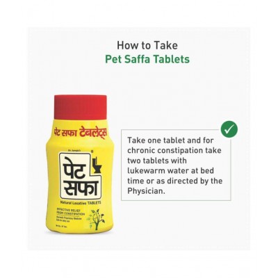 Pet Saffa Natural Laxative Tablets 30 Tablets, Pack of 8 (Helpful in Constipation, Gas, Acidity, Kabz), Ayurvedic Medicine