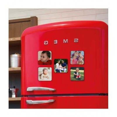 Photojaanic Customised Fridge Magnets 2.3"x 2.3" Rubberized Square Fridge Magnets Fridge Magnet - Pack of 1