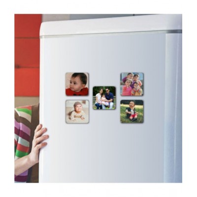 Photojaanic Customised Fridge Magnets 2.3"x 2.3" Rubberized Square Fridge Magnets Fridge Magnet - Pack of 1