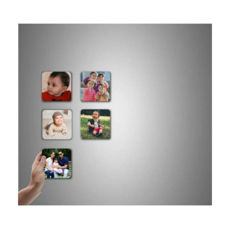 Photojaanic Customised Fridge Magnets 2.3"x 2.3" Rubberized Square Fridge Magnets Fridge Magnet - Pack of 1