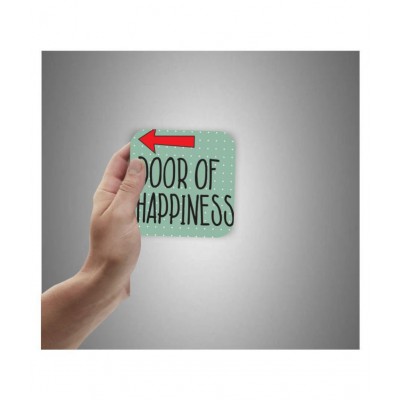 Photojaanic DOOR OF HAPPINESS Fridge Magnet Rubberized Square Fridge Magnets Fridge Magnet - Pack of 1