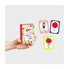 Photojaanic Flashcards for Kids 55 Cards - Alphabets | Emotion | Colours 1 to 6 Year Kids | Flashcards for Toddlers | Kids Learning with Fun