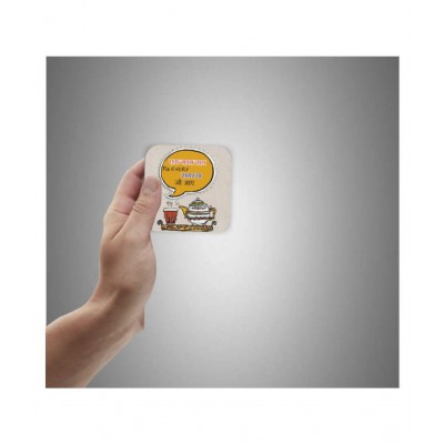 Photojaanic Fridge Magnet एक गरम चाय Rubberized Square Fridge Magnets Fridge Magnet - Pack of 1