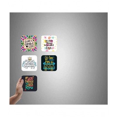 Photojaanic Unique Fridge Magnets Rubberized Square Fridge Magnets Fridge Magnet - Pack of 5