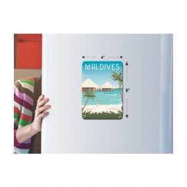 Photojaanic Welcome to Maldives Fridge Magnets Rubberized Square Fridge Magnets Fridge Magnet - Pack of 1