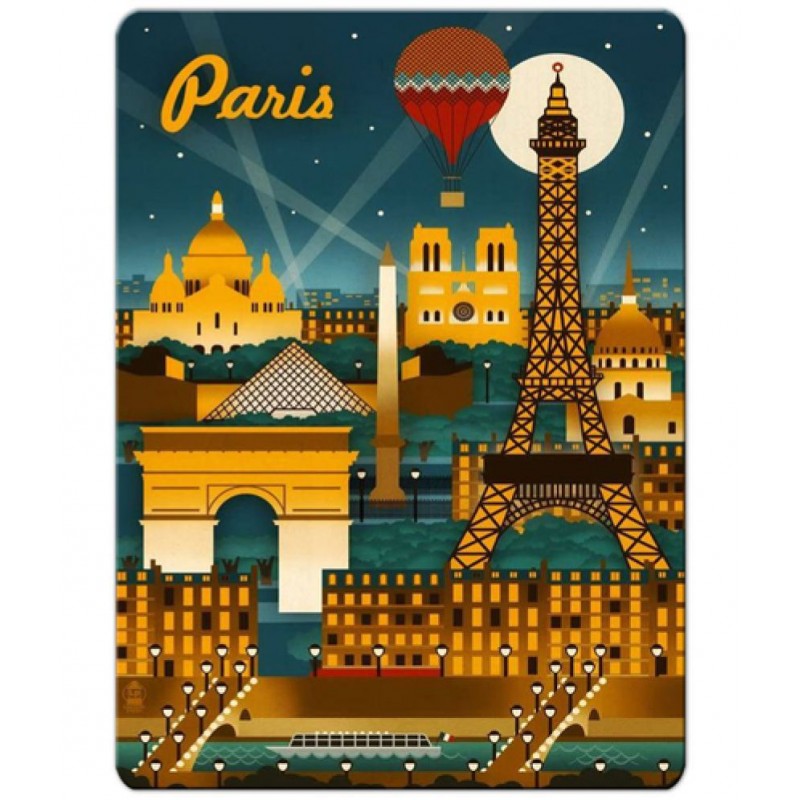 Photojaanic Welcome to Paris - Fridge Magnet Rubberized Square Fridge Magnets Fridge Magnet - Pack of 1