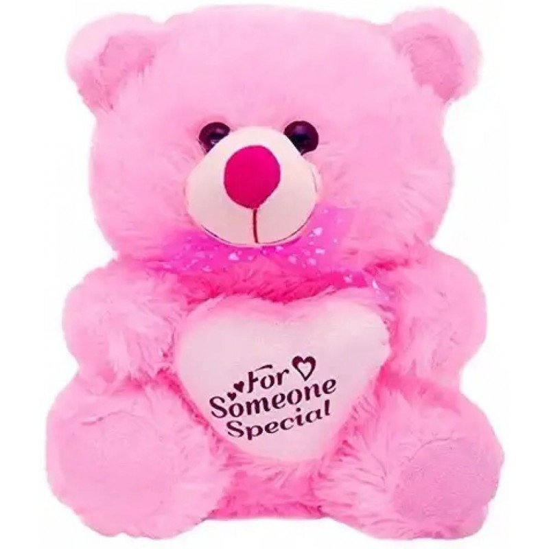 Pink (12 Cm) Mono teddy bear, soft toys, stuffed toy, plush toys, teddy bear for girls/boys/kids, valentine day gift, anniversary gift, teddy for girlfriend boyfriend