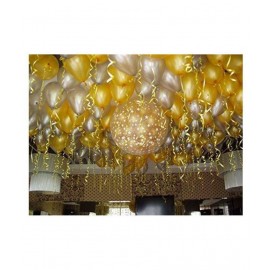 Pixelfox  Anniversary Party Decoration Balloons (Gold, Silver, Pack of 50)