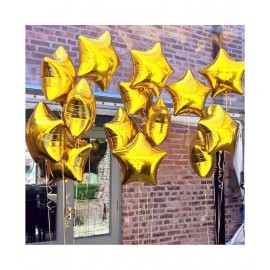 Pixelfox 10pcs-10inch-Gold Star Foil Balloons