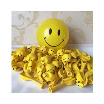 Pixelfox Complete Party Combo Balloons (Gold, Silver, Red, Smiley Yellow, Pack of 50)