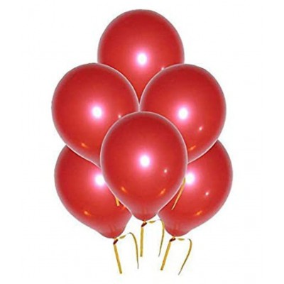Pixelfox Happy Anniversary Letters Foil Balloons (Golden) + 2 Red Heart Foil Balloons + 50 Red Party Decorations Balloons