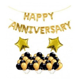 Pixelfox Happy Anniversary Party Decoration (Pack of 48)