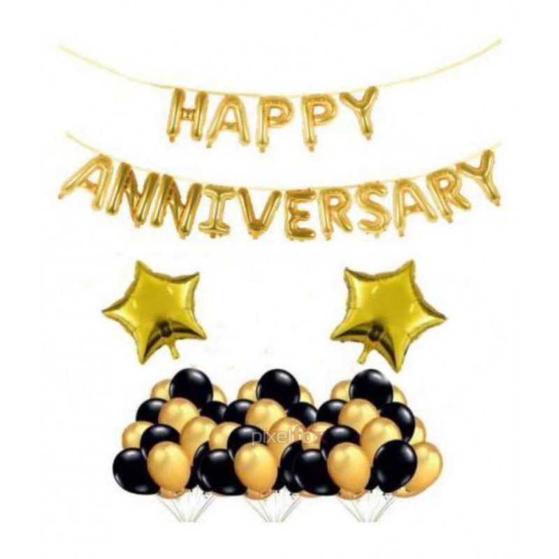Pixelfox Happy Anniversary Party Decoration (Pack of 48)