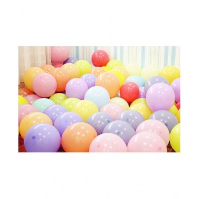 Pixelfox Happy Birthday Banner (Red) + Multi Candy Balloons (Pack of 50)