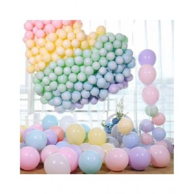 Pixelfox Happy Birthday Letters Foil Balloons Set of 13 Pcs (Silver) + Pack of 30 Pastel Colours Party Decoration Balloons (Multicolour)