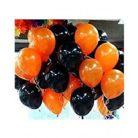 Pixelfox Pack of 50 Party Decoration Balloons (Orange, Black)