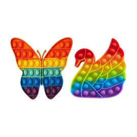 Pop It Butterfly & Swan popit combo pack of 2 popit  Push Pop Bubble Fidget Sensory Toy,Autism Special Needs Silicone Stress Relief Toy