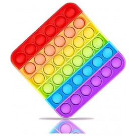 Pop It Fidget Square Rainbow Pop It for Kids Push Pop Fidget Toy Pop Toy for Kids Popitst for Girls & Boys Stress Relief Gadgets Pop It Square