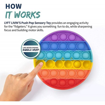 PopIt Fidget Toy for Boys & Girls Round 2pc