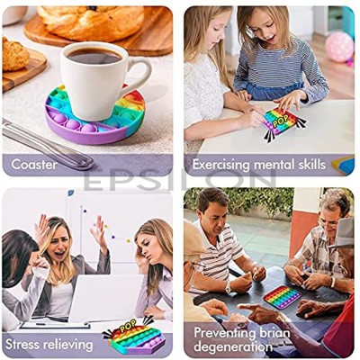 PopIt Fidget Toy for Boys & Girls Round 2pc