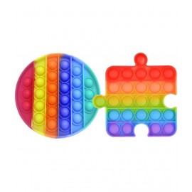 Popit Round Circle & Puzzle popit combo pack of 2 popit Toy Fidgets Toys Pop pit Fidget Toy Kids Fun Toys Fun Toys Relaxing Game  (Multicolor)