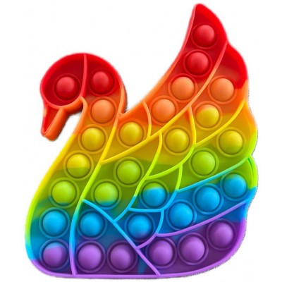 Popit Round Circle & Swan popit combo pack of 2 popit Toy Fidgets Toys Pop pit Fidget Toy Kids Fun Toys Fun Toys Relaxing Game  (Multicolor)