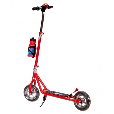 Power Ranger 2 Wheeler Scooter for Kids with Sipper Stand n Bell (Height Adjustable to 90 cm Upto 10 Years for Kids) (Red)