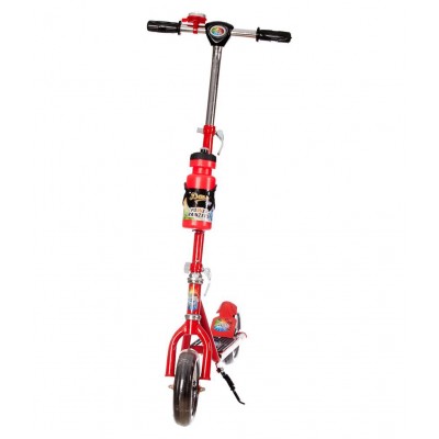 Power Ranger 2 Wheeler Scooter for Kids with Sipper Stand n Bell (Height Adjustable to 90 cm Upto 10 Years for Kids) (Red)