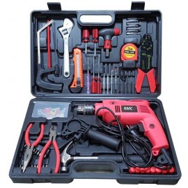 Powerful 13Mm 650W Impact Drill Machine Tool Kit/Box With Reversible Function + 105 Accessories