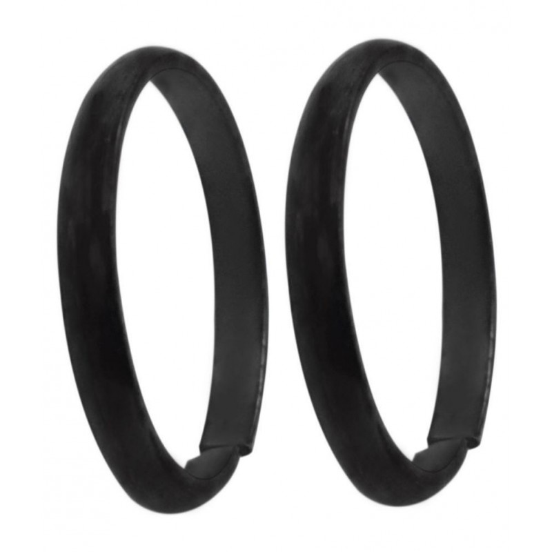 Prabhu Darshan Presents Kale Ghode Ki Naal Original Ring | Ghode Ki Naal Ring For Unisex (Men And Women) | Free Size ,Black, PACK OF 3