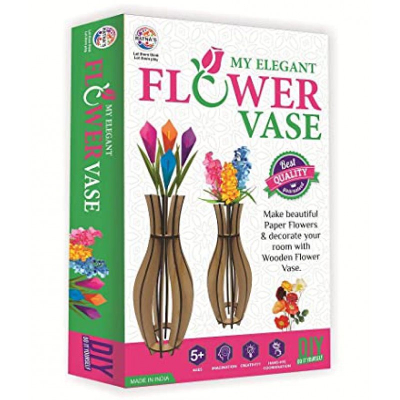 Premium Quality Elegant Flower Vase Making kit.Make Your own Flower vase & Different Types of Flowers