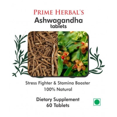Prime Herbal Health Care Ashwagandha Tablets (60 Tablets) Tablet 500 mg Pack Of 1 Prime Herbal Health Care Ashwagandha Tablets (60 Tablets) Tablet 500 mg Pack Of 1