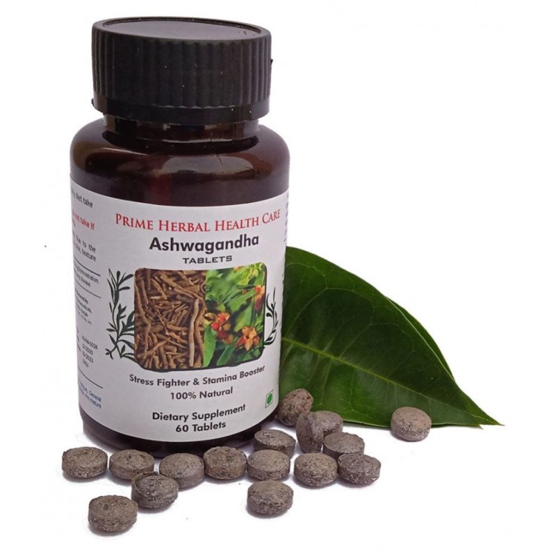Prime Herbal Health Care Ashwagandha Tablets (60 Tablets) Tablet 500 mg Pack Of 1 Prime Herbal Health Care Ashwagandha Tablets (60 Tablets) Tablet 500 mg Pack Of 1