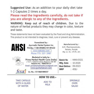 Prime Herbal Health Care Haldi Kali Mirch Capsules (60 Capsules) Capsule 500 mg Pack Of 1