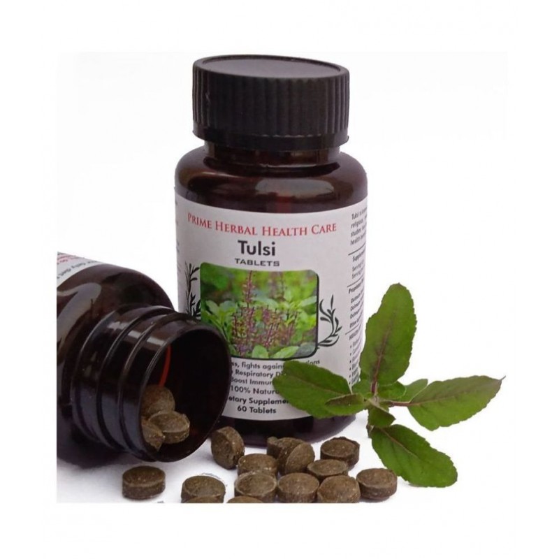 Prime Herbal Health Care Tulsi (60 Tablets) Fights Infections Tablet 500 mg Pack Of 1