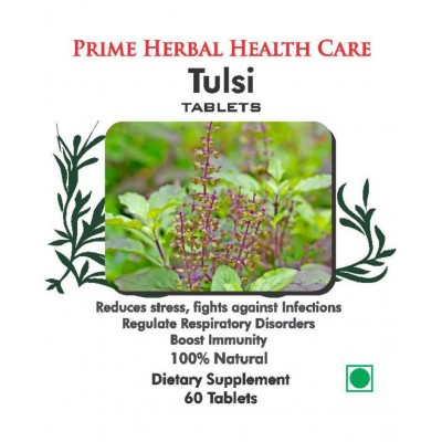 Prime Herbal Health Care Tulsi (60 Tablets) Fights Infections Tablet 500 mg Pack Of 1